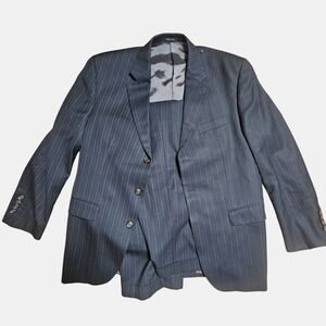 Ralph Lauren Wool‎ Two-Piece Pinstripe Suit Set 42 Pleated Trousers Old Money